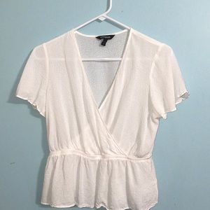 White sheer blouse